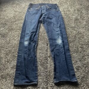 Levi's 501 Jeans Mens 32x32 Blue Medium Wash Straight Button Fly Denim Pants